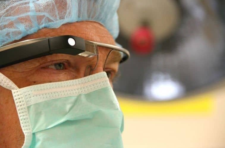 Doctor Using Google Glass For Surgery