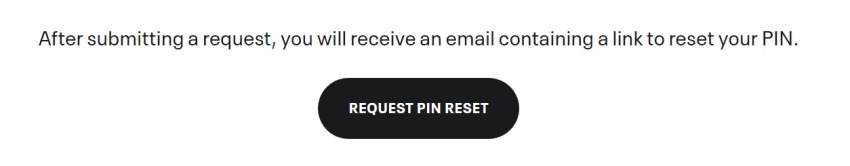 Request PIN Reset